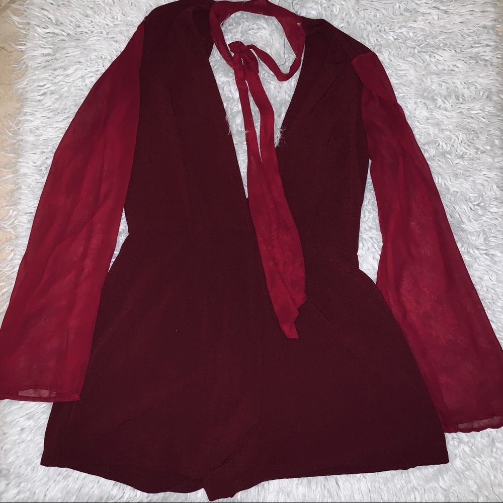 Burgundy romper